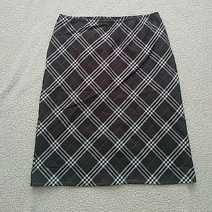 Plaid pencil skirt